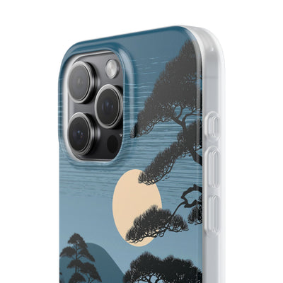 Blue Lite Phone Case for iPhone - Midnight Kyoto Pine