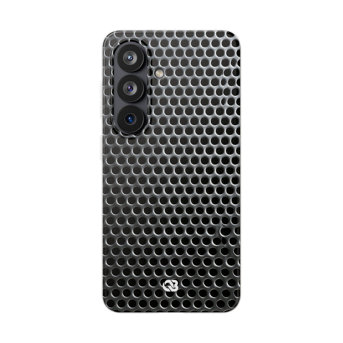Brushed Perforated Steel · Lite Phone Case for Samsung · Silver