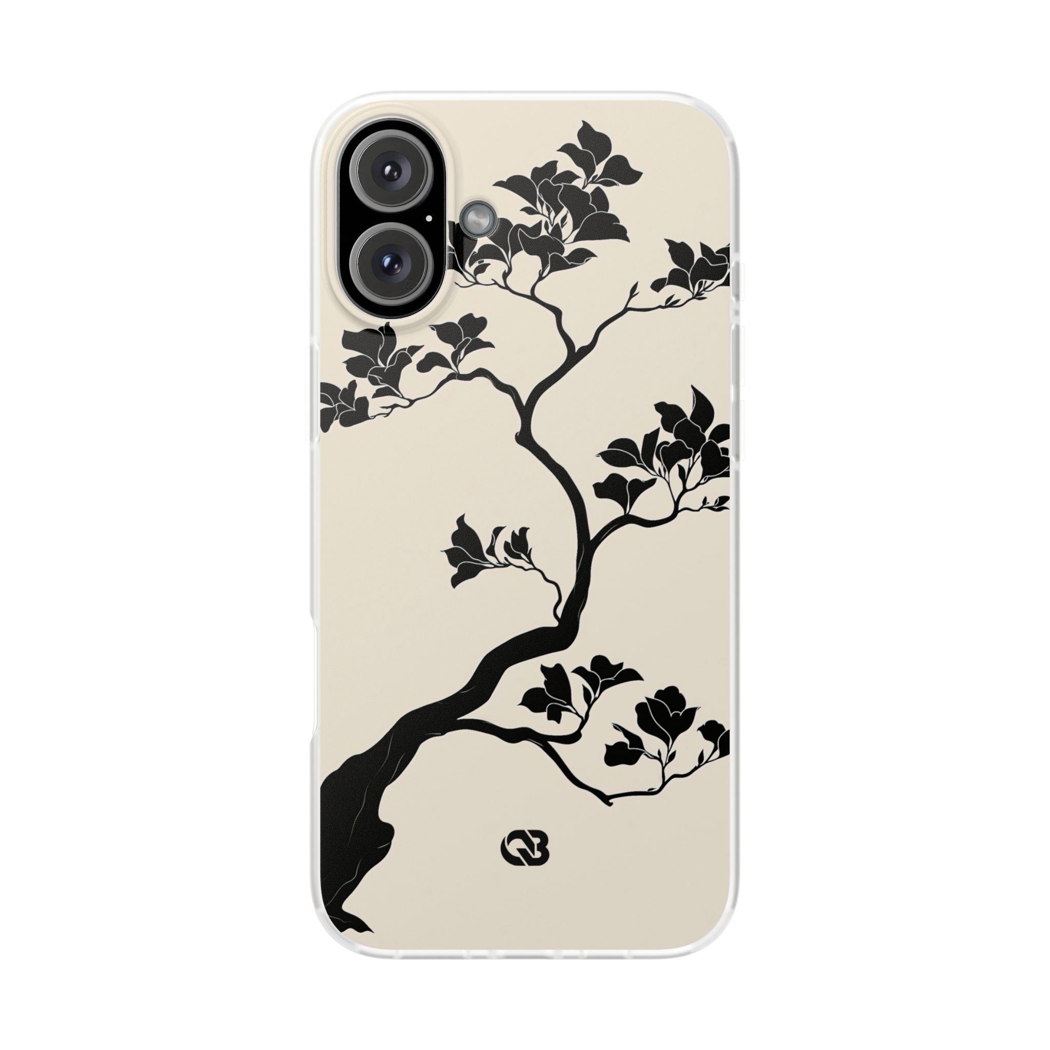 Beige Lite Phone Case for iPhone - Obsidian Bonsai Silhouette