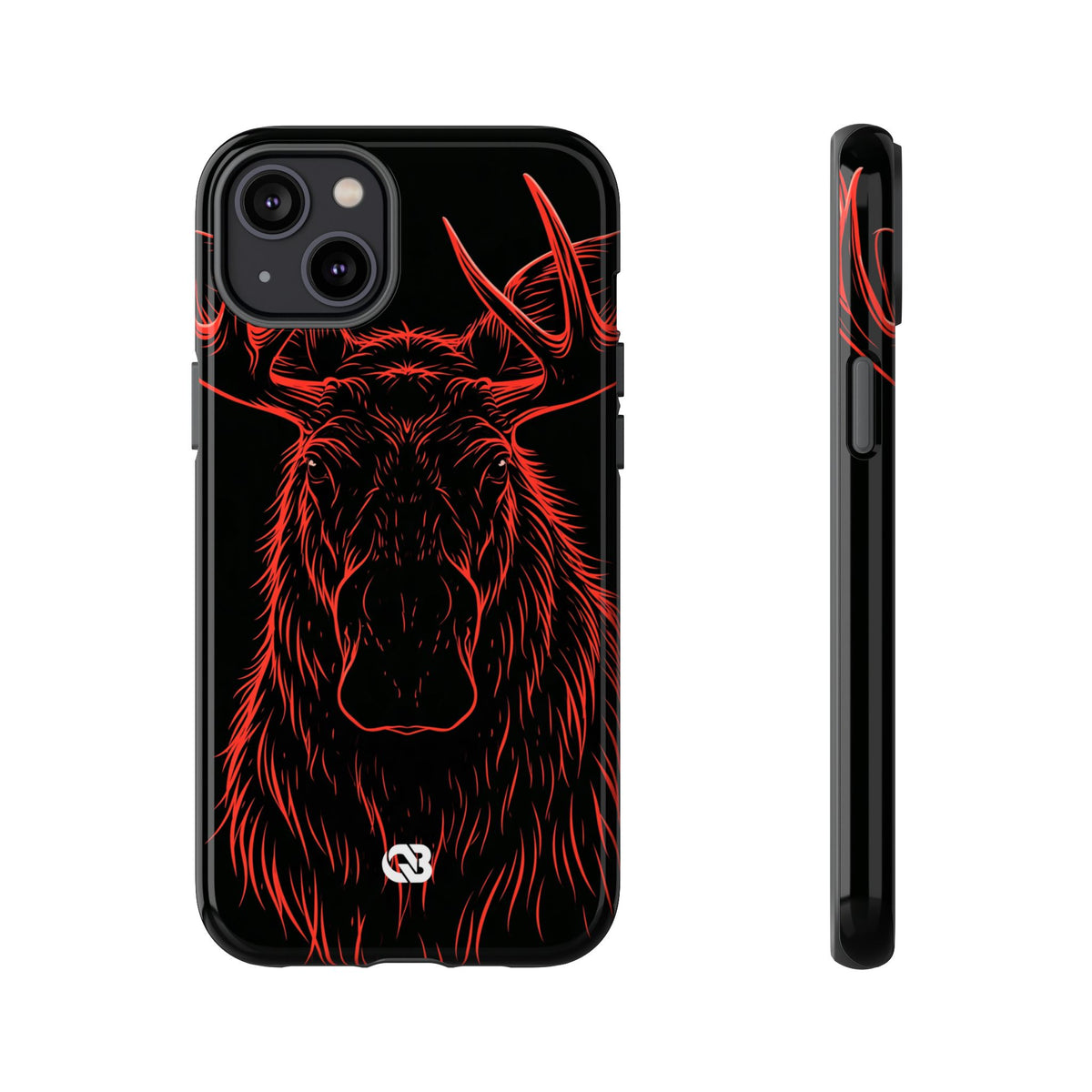 Crimson Horizon Moose · Tough Phone Case for iPhone · Black
