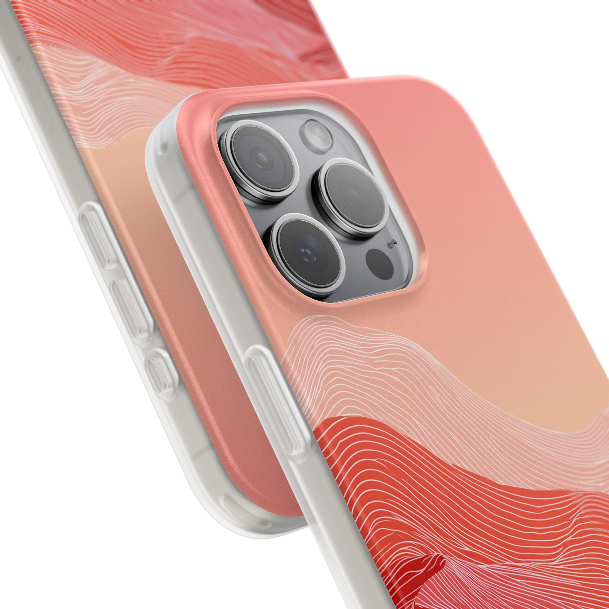 Red Lite Phone Case for iPhone - Crimson Ridge Contour