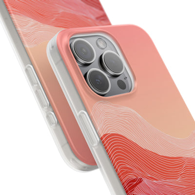 Red Lite Phone Case for iPhone - Crimson Ridge Contour