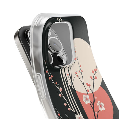 Black Lite Phone Case for iPhone - Kyoto Midnight Blossom