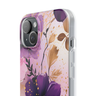 Gilded Violet Bloom · Soft Phone Case for iPhone