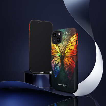 Stained Glass Butterfly iPhone 13 Skal - Tough