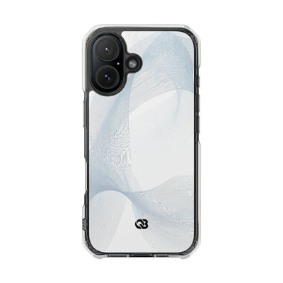 Glacial Contour Waves · Clear Impact Magnetic Phone Case for iPhone · White