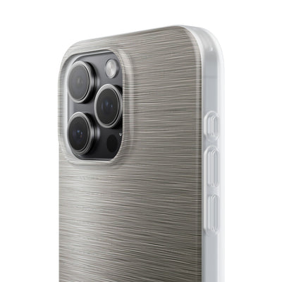 Grey Lite Phone Case for iPhone - Brushed Industrial Steel