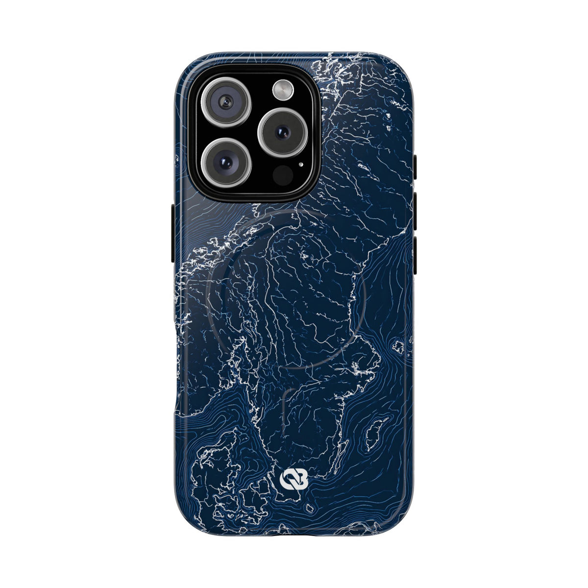Nordic Contour Chart · Tough 2.0 Magnetic Phone Case for iPhone · Blue