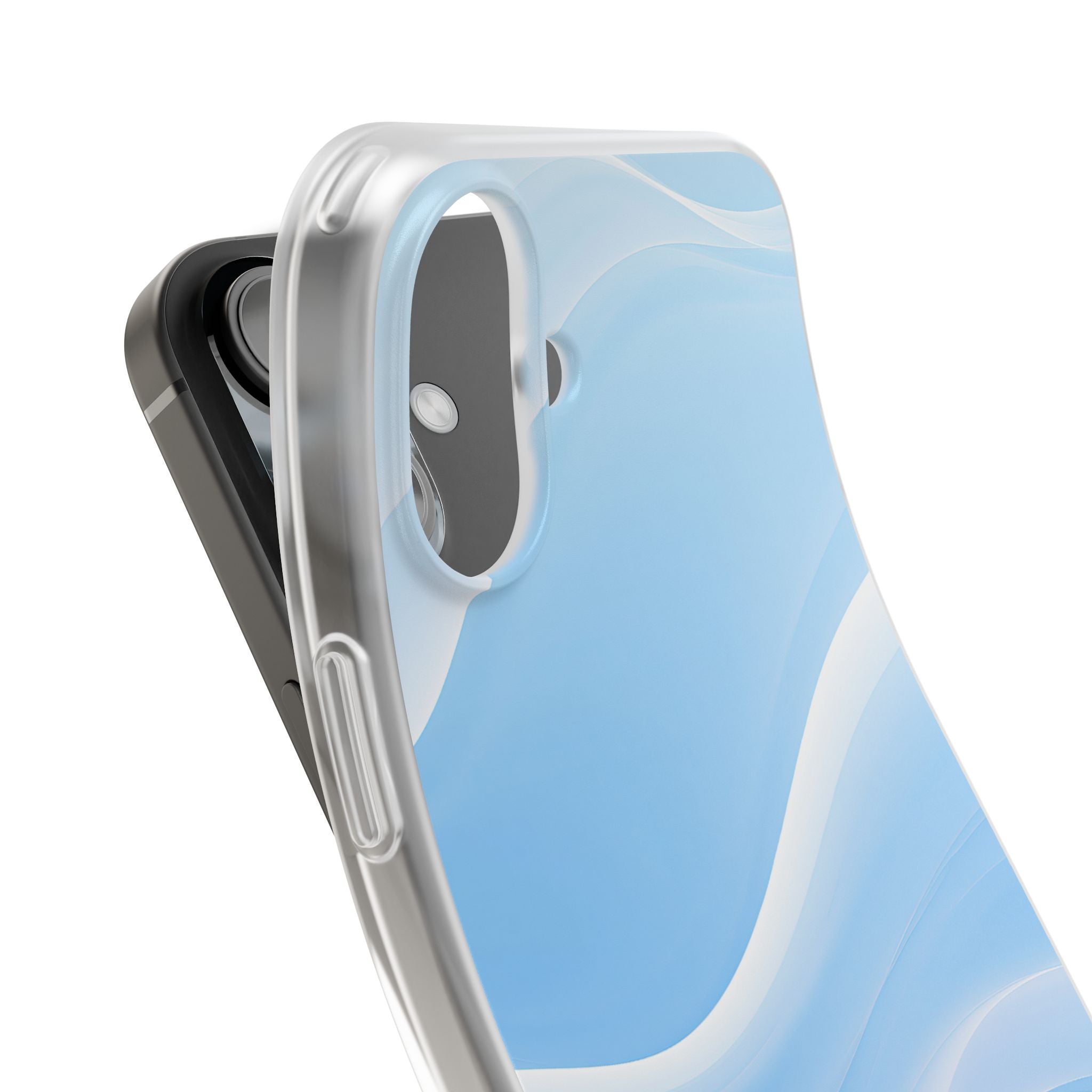 Blue Lite Phone Case for iPhone - Glacial Blue Silk