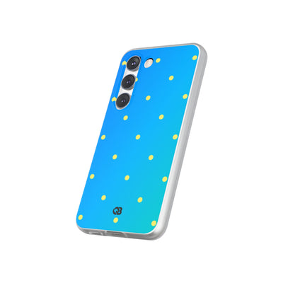 Cyan Sun Dots · Soft Phone Case for Samsung