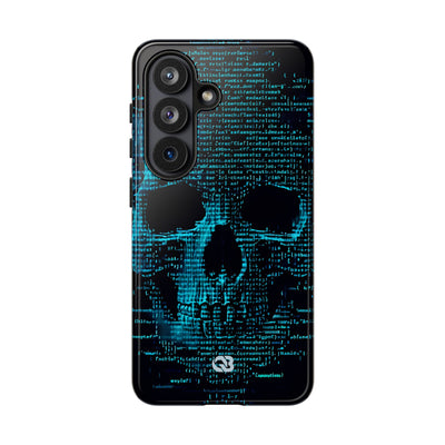 Cyan Glitch Skull · Tough Phone Case for Samsung