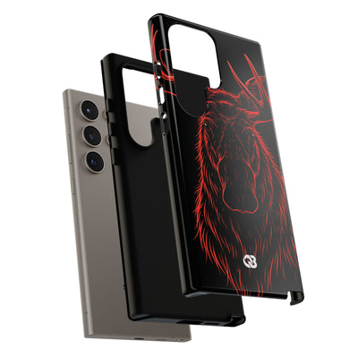 Crimson Horizon Moose · Tough Phone Case for Samsung · Black