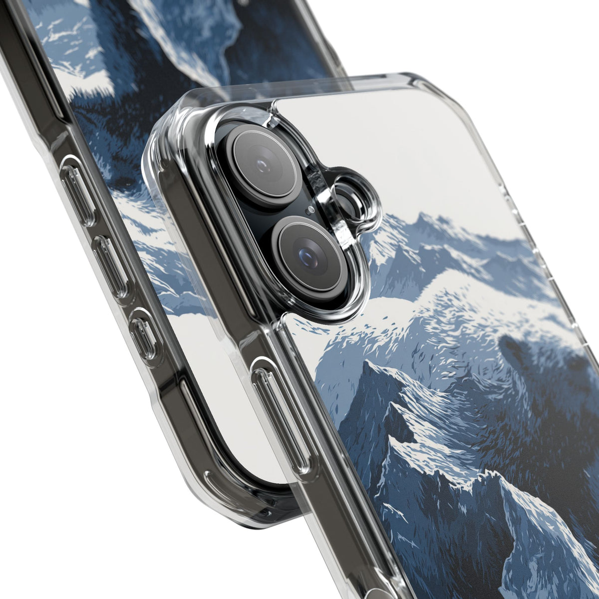 Fjord Summit Bear · Clear Impact Magnetic Phone Case for iPhone · Blue