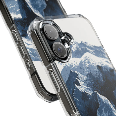 Fjord Summit Bear · Clear Impact Magnetic Phone Case for iPhone · Blue
