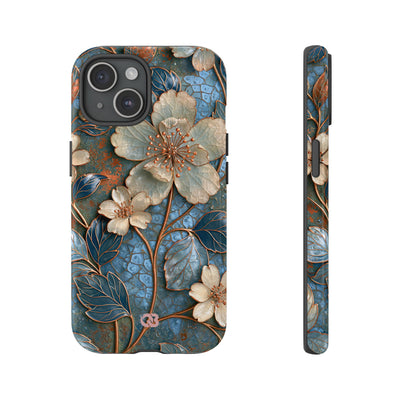 Gilded Blossom Reverie · Tough Phone Case for iPhone · Teal