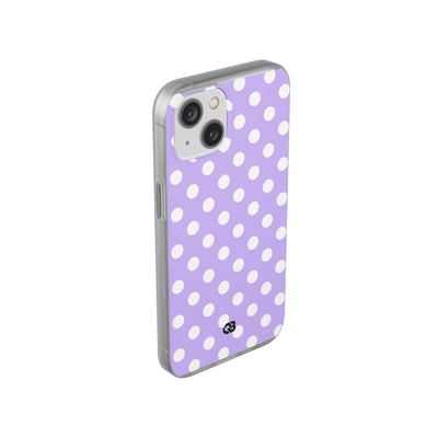 Lavender Polka Grid · Soft Phone Case for iPhone