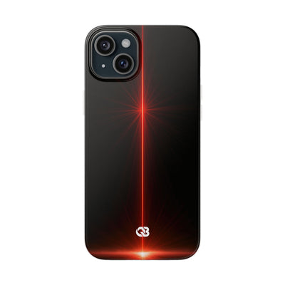 Red Lite Phone Case for iPhone - Crimson Flare Vector