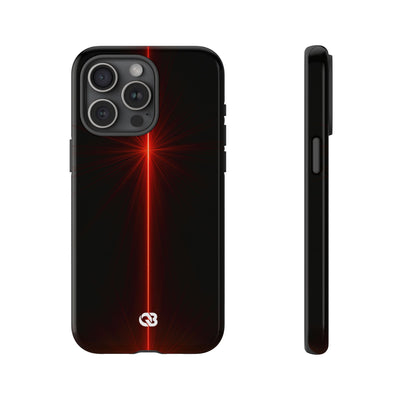 Red Tough Phone Case for iPhone - Crimson Flare Vector