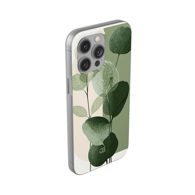 Green Lite Phone Case for iPhone - Sage Leaf Skeletals
