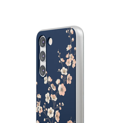 Blue Lite Phone Case for Samsung - Midnight Peach Sakura