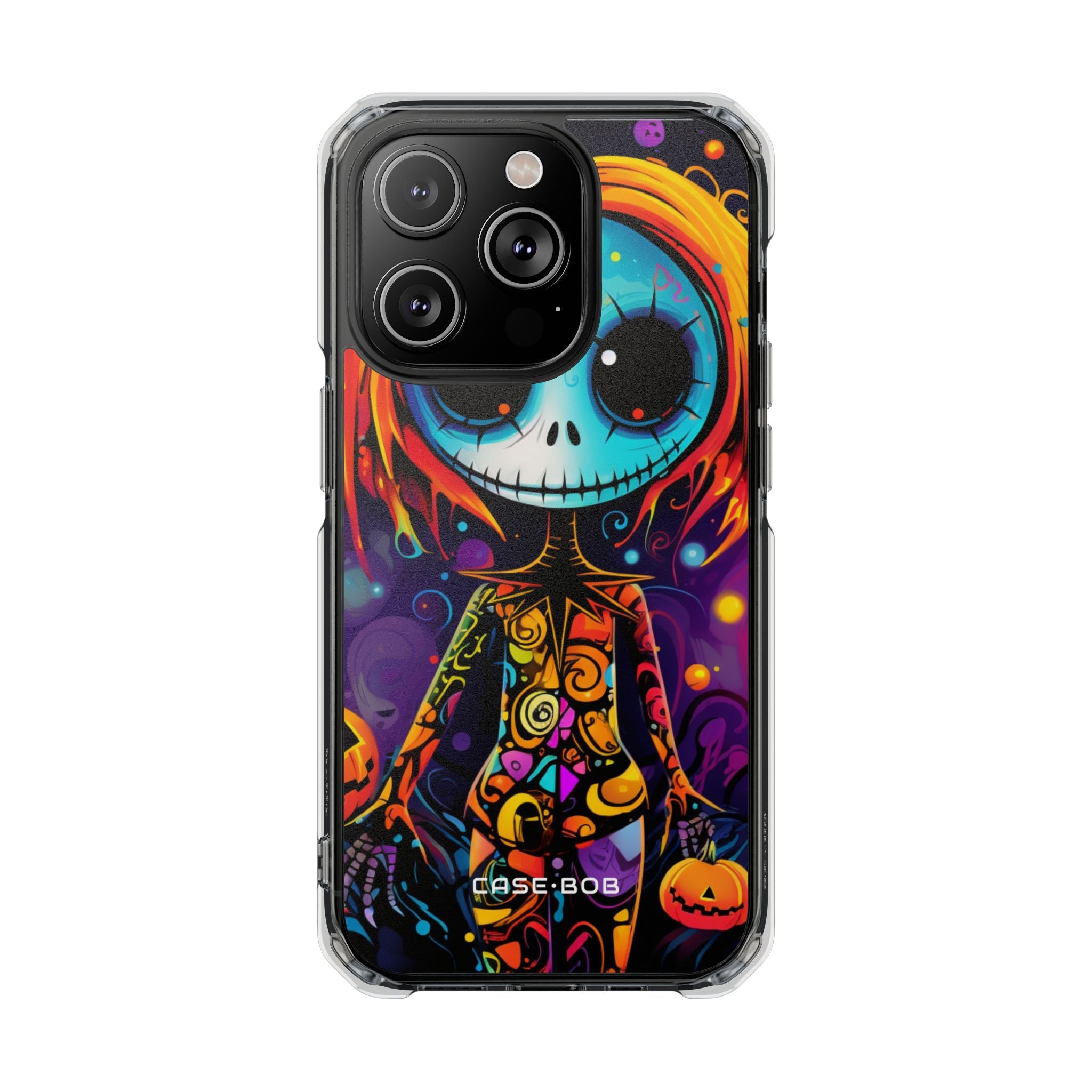 Blue Skull Swirl iPhone 14 Pro Case - Impact - CASE•BOB