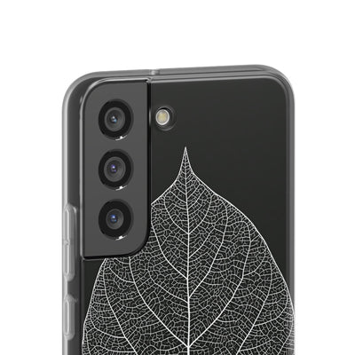 Black Lite Phone Case for Samsung - Bleached Leaf Lattice