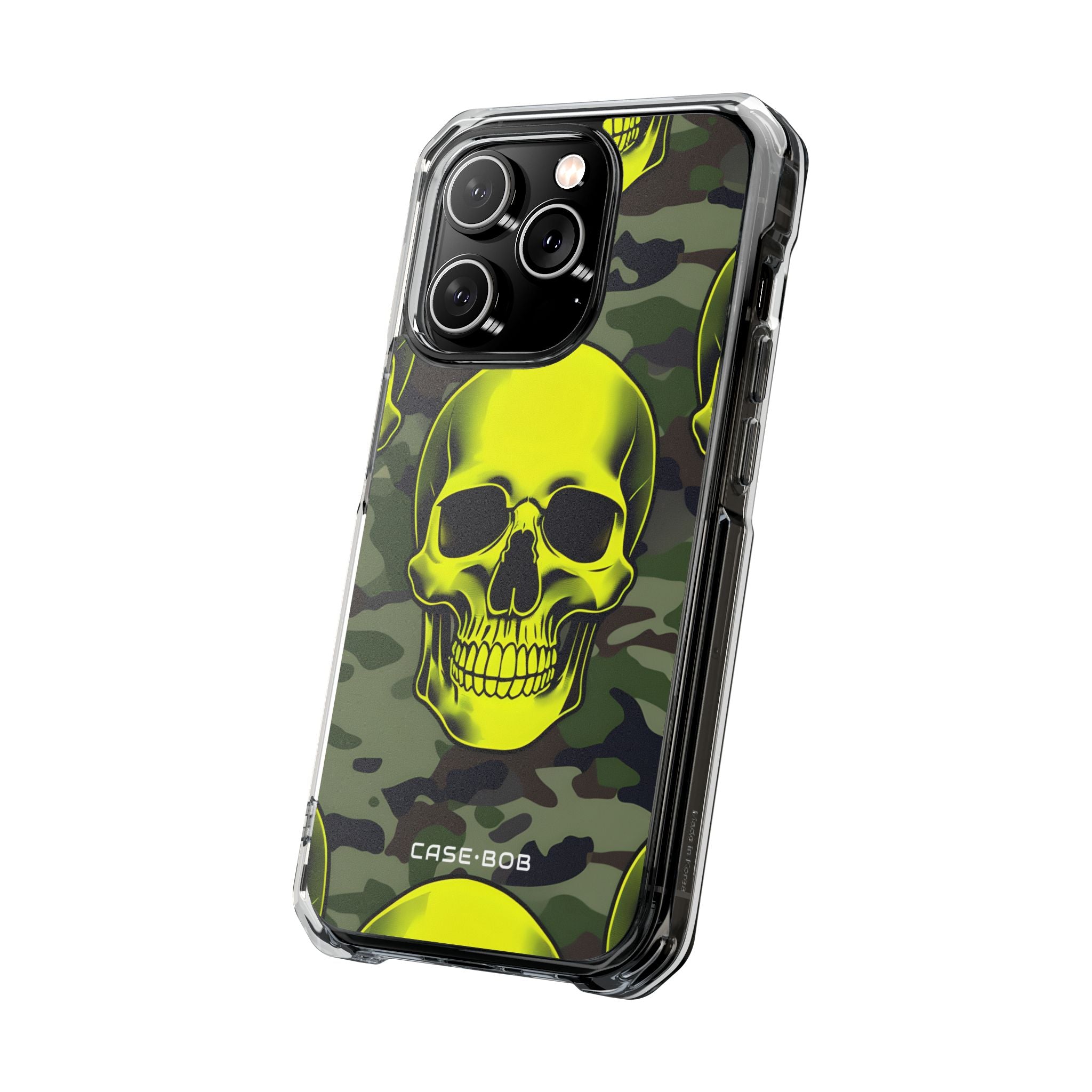 Neon Schädel Camo iPhone 14 Pro Case - Impact