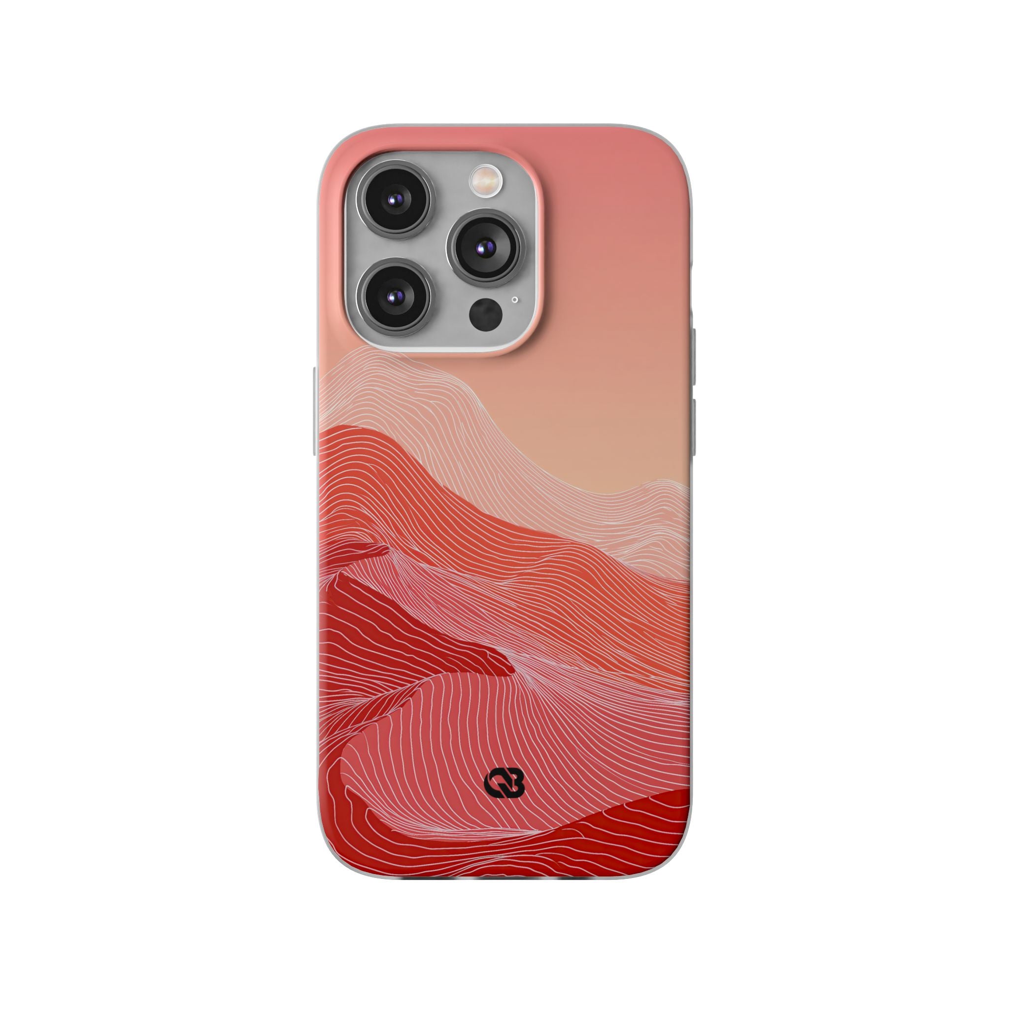 Red Lite Phone Case for iPhone - Crimson Ridge Contour