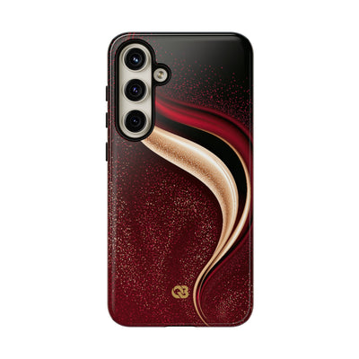 Gilded Crimson Flow · Tough Phone Case for Samsung · Red