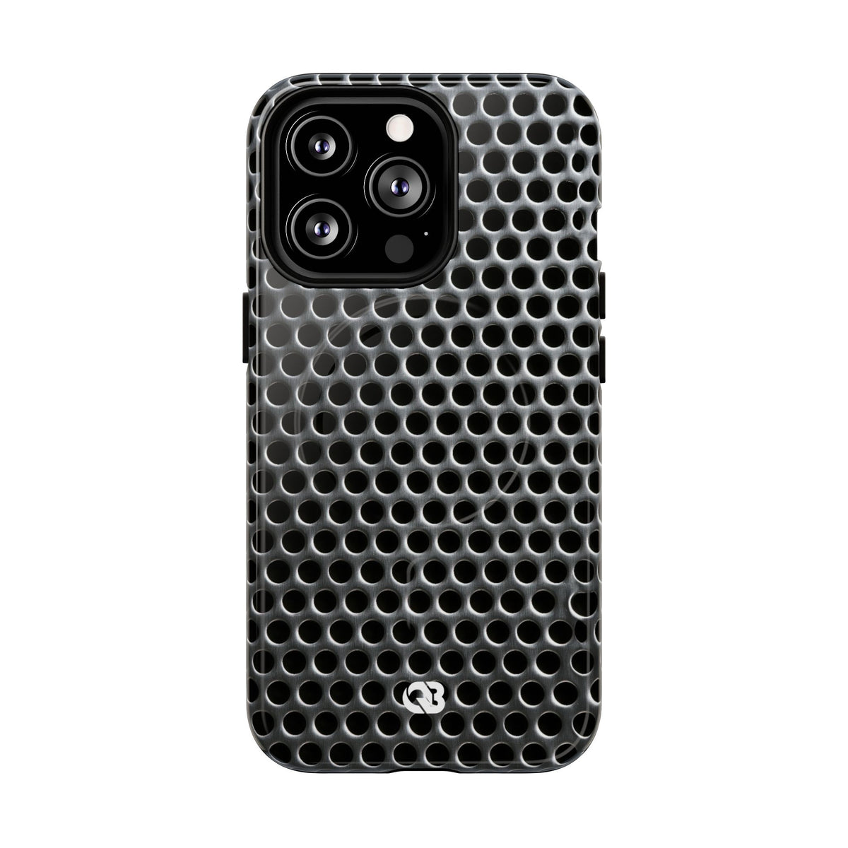 Brushed Perforated Steel · Tough 2.0 Magnetic Phone Case for iPhone · Silver