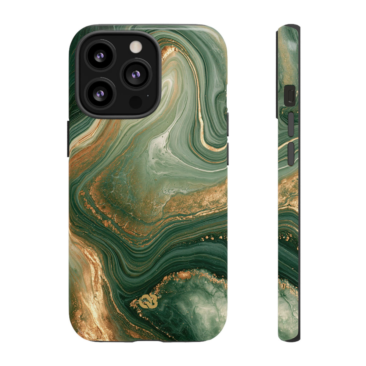 Jade Suminagashi · Tough Phone Case for iPhone · Green