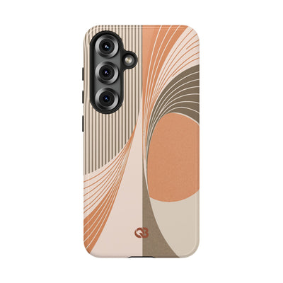 Orange Tough Phone Case for Samsung - Desert Arc Horizon