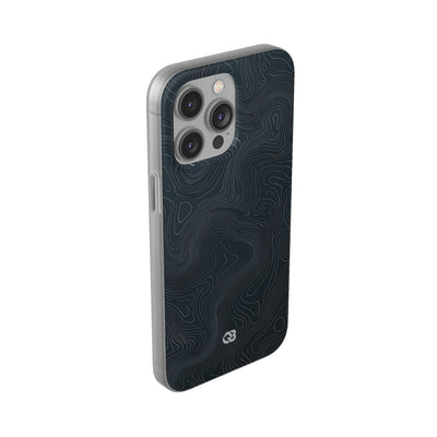 Black Lite Phone Case for iPhone - Obsidian Ridge Topo