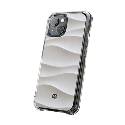 White Impact MagSafe Phone Case for iPhone - Arctic Flow Ridges
