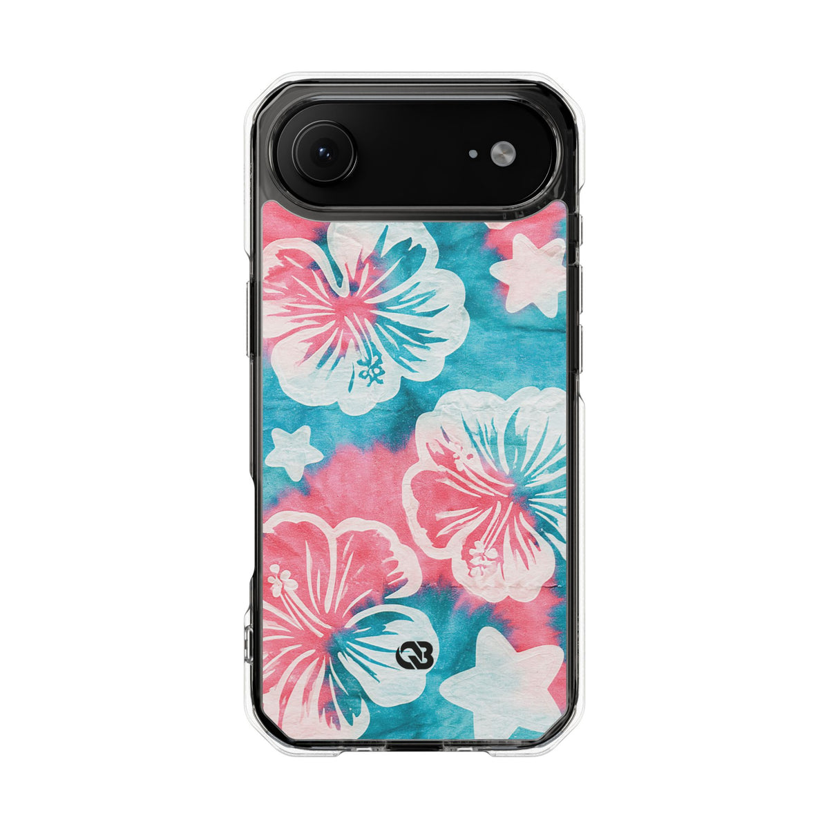 Tropical Hibiscus Bloom · Clear Impact Magnetic Phone Case for iPhone · Teal