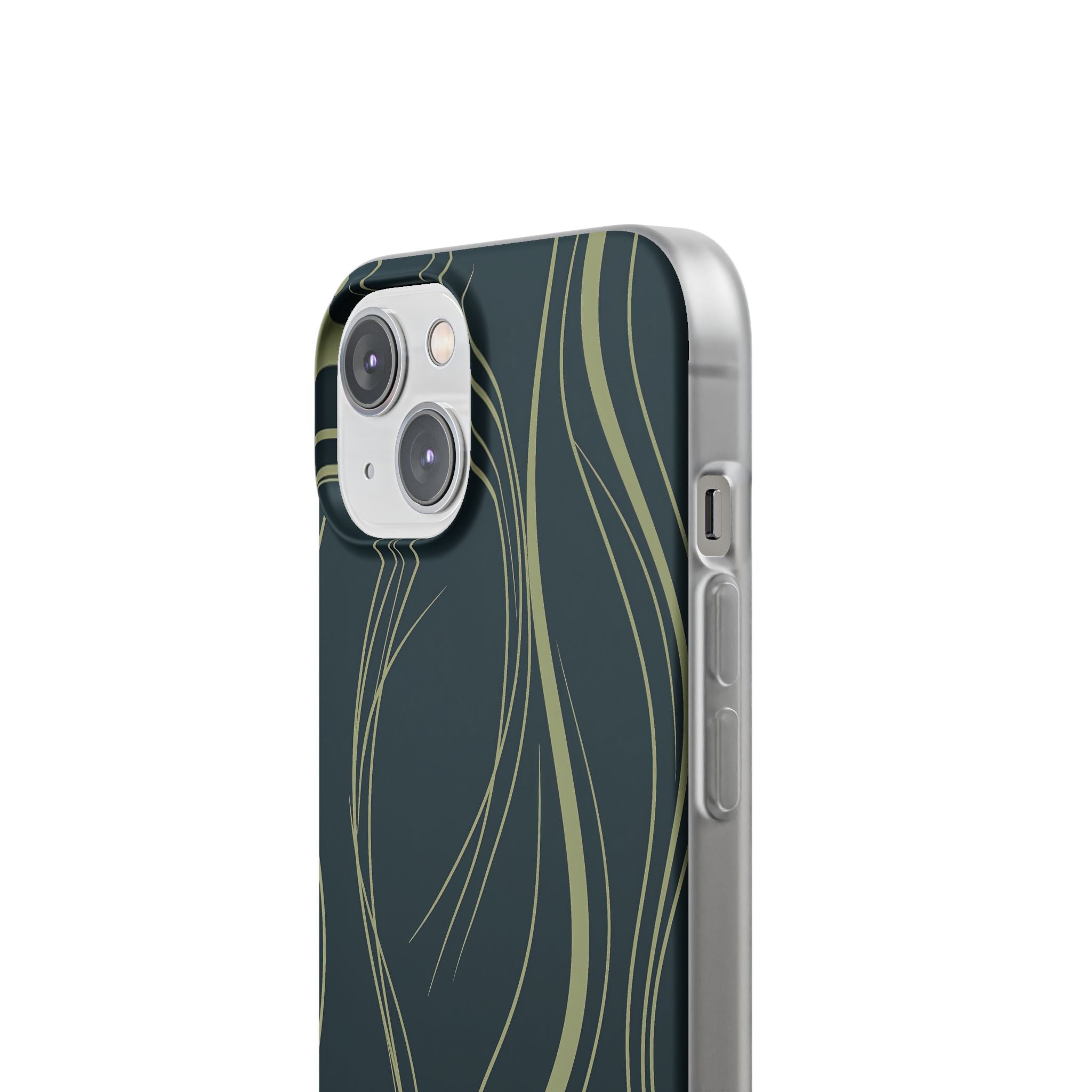 Green Lite Phone Case for iPhone - Obsidian Sage Flow