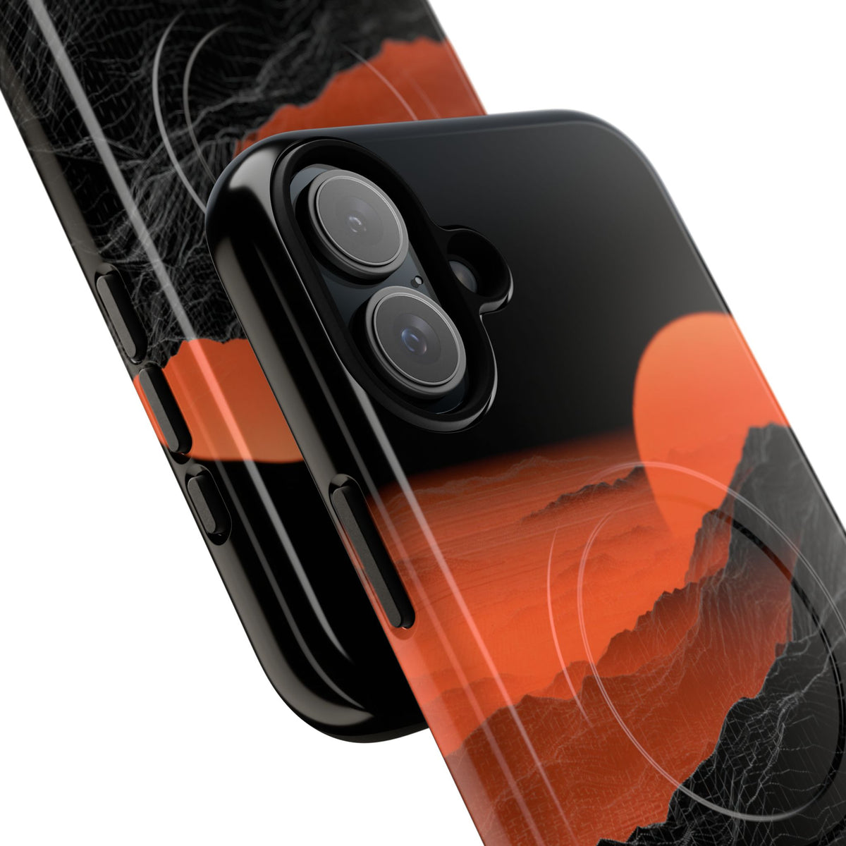 Solar Ridge Mesh · Tough 2.0 Magnetic Phone Case for iPhone · Black