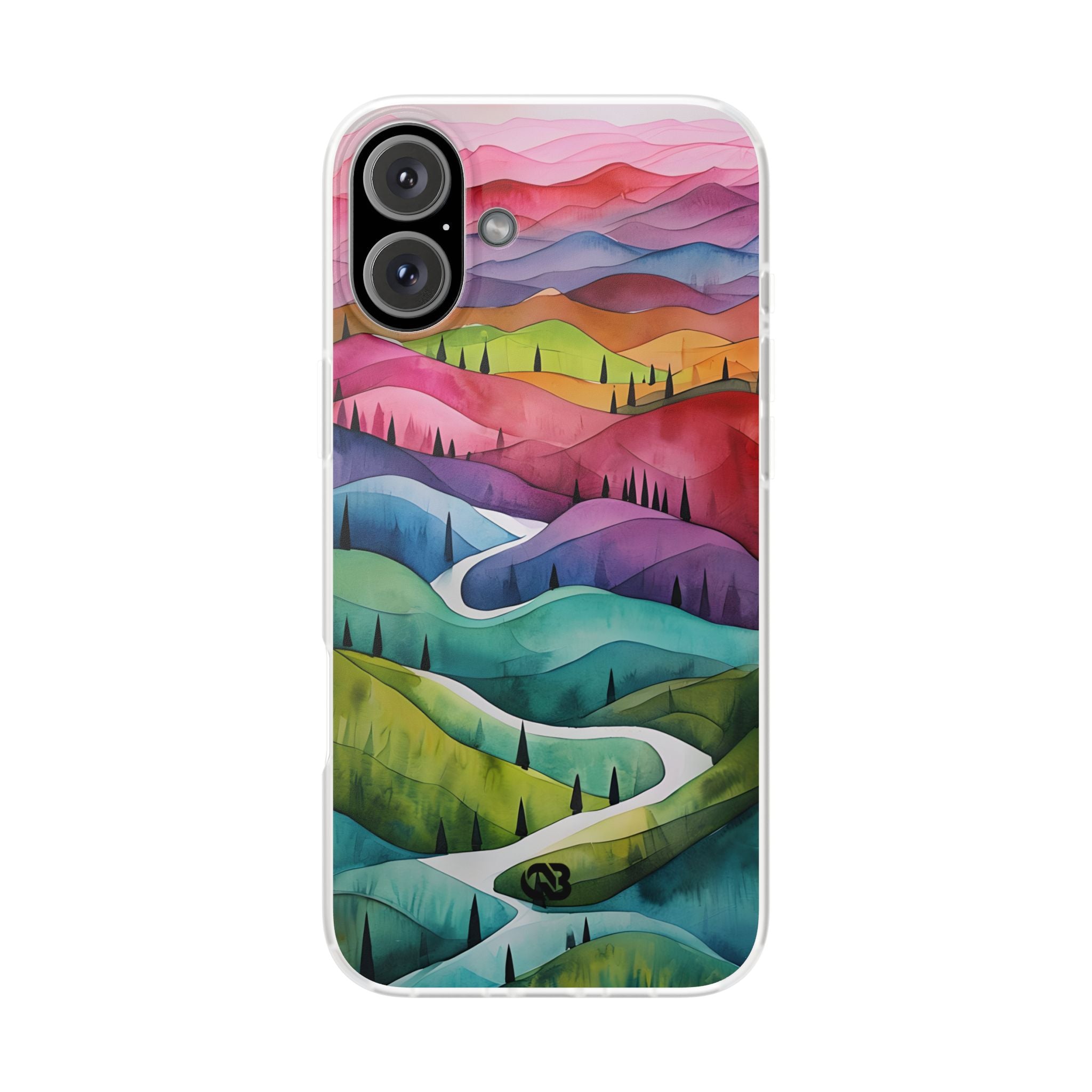 Fluid Rainbow Ridge · Soft Hoesje voor iPhone