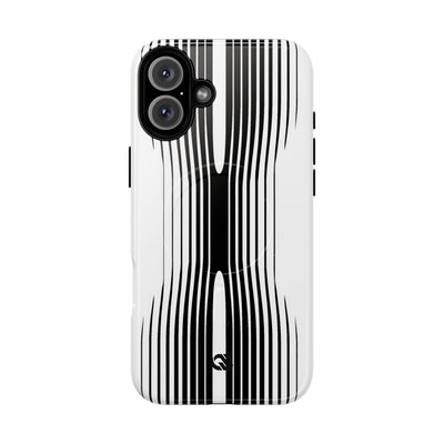 White Tough 2.0 Magsafe Phone Case for iPhone - Kinetic Mono Distortion