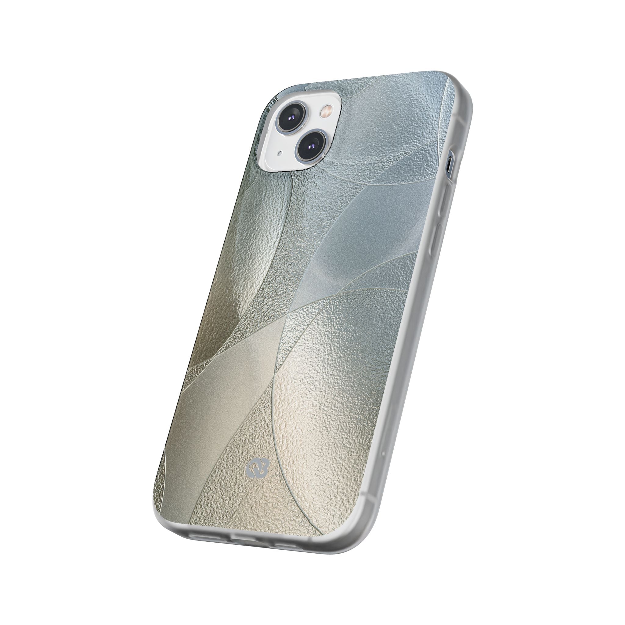 Silver Lite Phone Case for iPhone - Frosted Silver Mosaic
