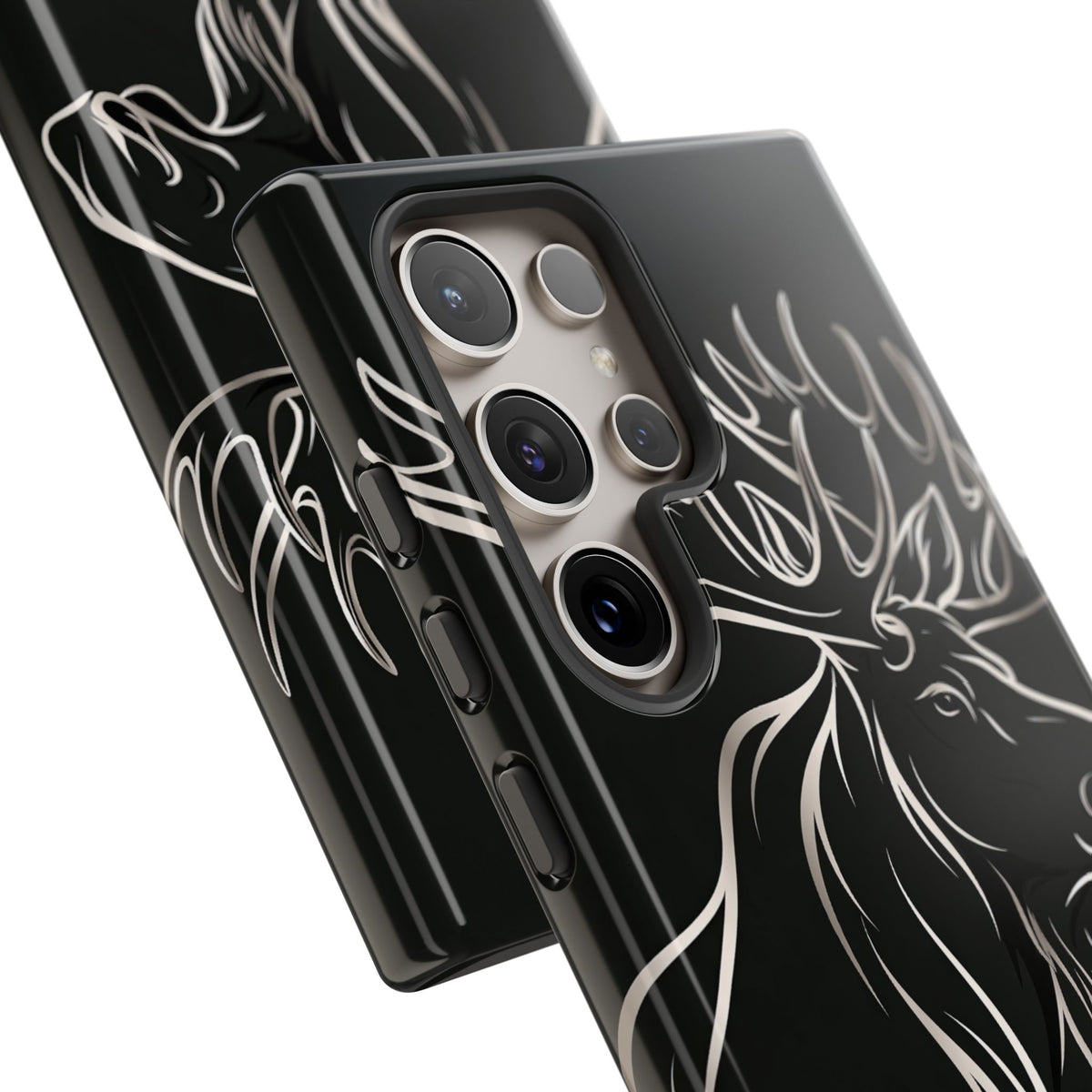 Nordic Moose Contour · Tough Phone Case for Samsung · Black
