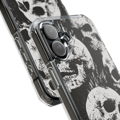 Punk Skull Riot · Clear Impact Magnetic Phone Case for iPhone · Black