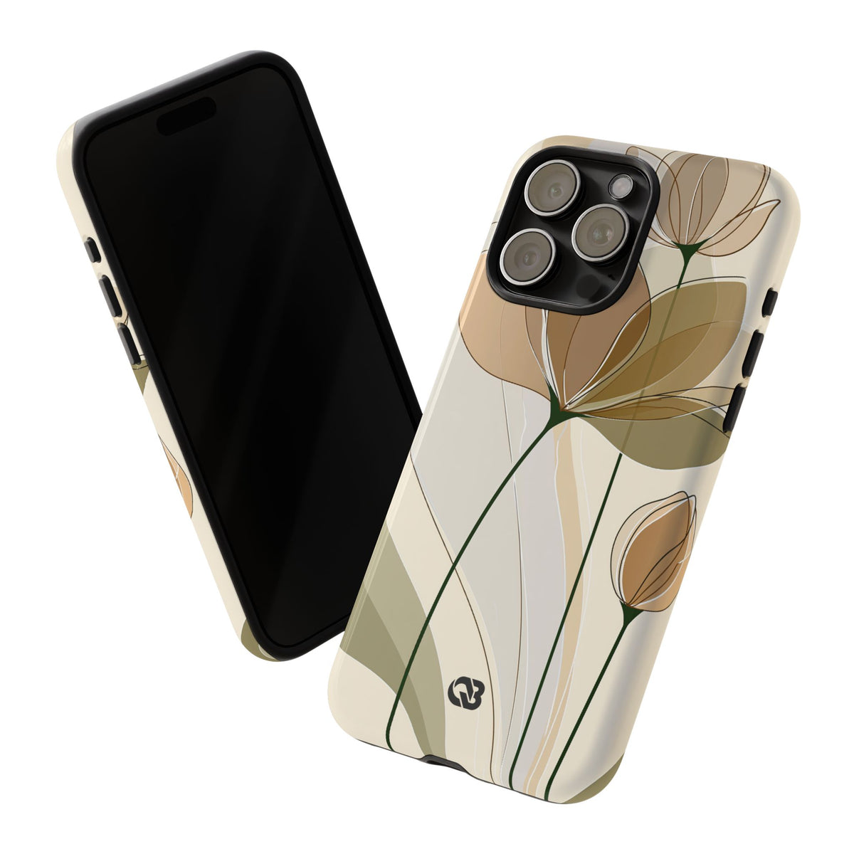 Translucent Petal Contour · Tough Phone Case for iPhone · Beige