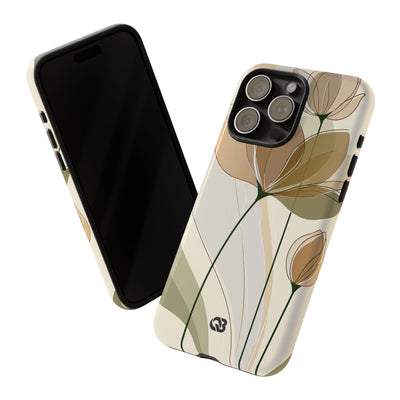 Translucent Petal Contour · Tough Phone Case for iPhone · Beige