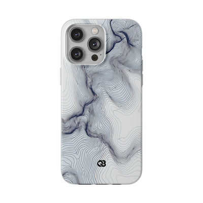 White Lite Phone Case for iPhone - Nordic Ridge Topo