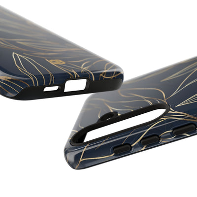 Gilded Navy Foliage · Tough Etui na telefon dla Samsung