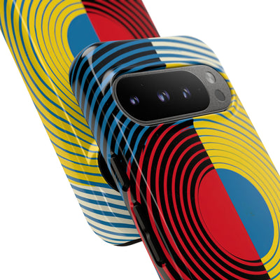 Blue Tough Phone Case for Google Pixel - Primary Circuit Orbit