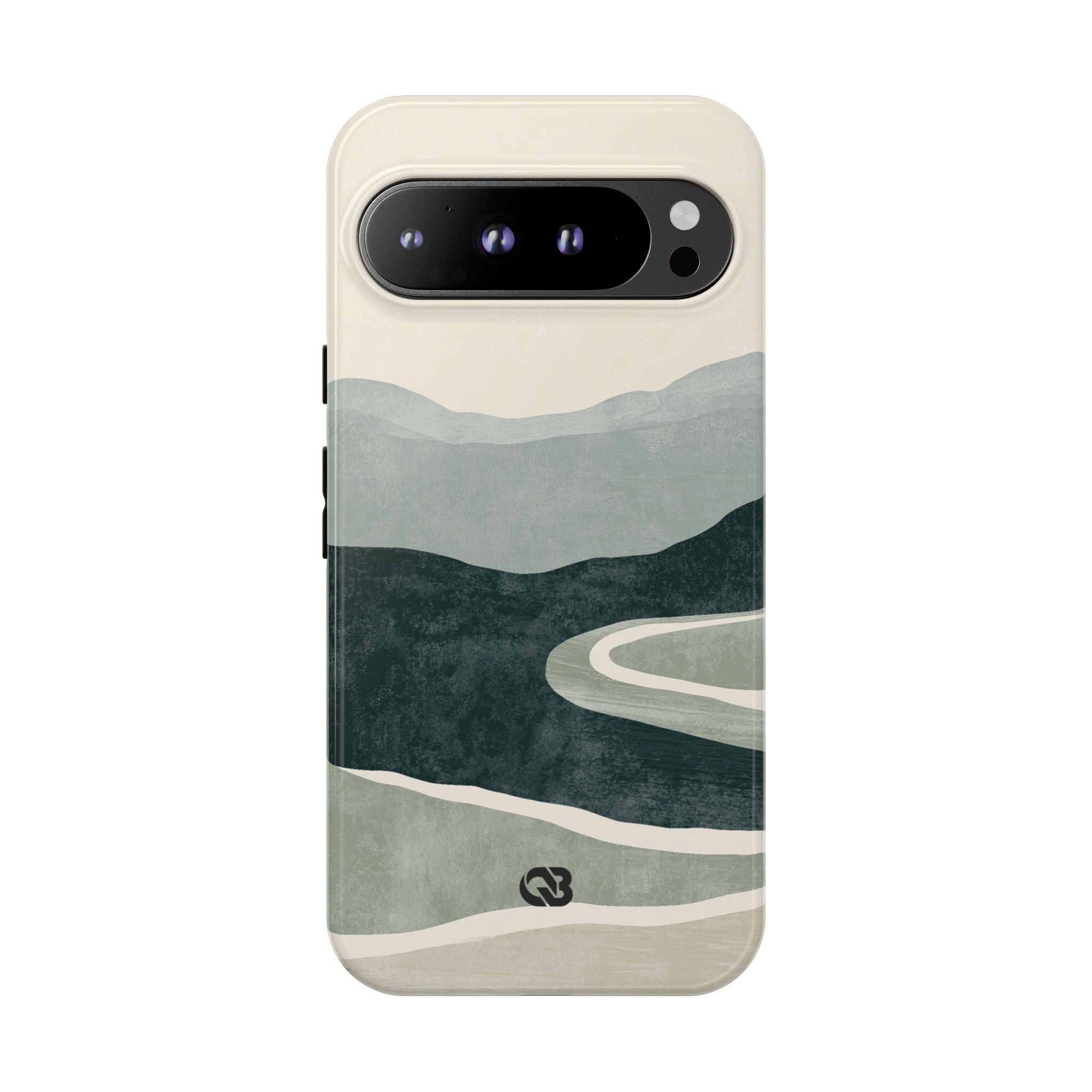Green Tough Phone Case for Google Pixel - Misty Sage Valley