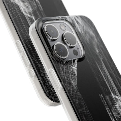 Black Lite Phone Case for iPhone - Ghost Urban Wireframe