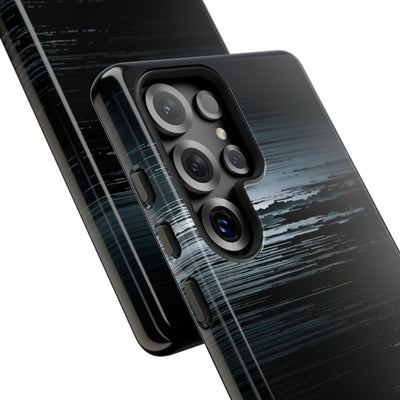 Black Tough Phone Case for Samsung - Frozen Signal Glitch